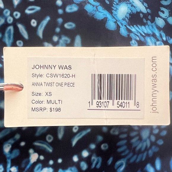 NWT $198 Johnny Was Annia Twist Tropical Floral One Piece Size XS Swimsuit Multi - Picture 9 of 14